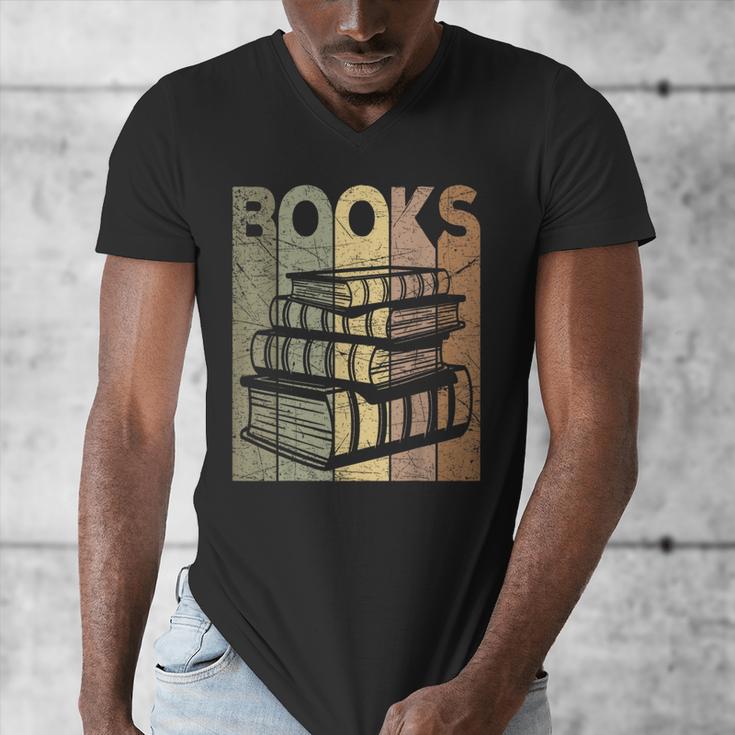 Book Reader Vintage Bookworm Retro Book Lover Men's V-Neck T-Shirt