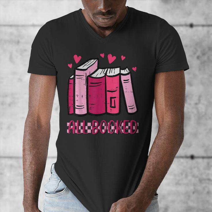 All Booked Read Book Reading Librarian Men Women Kids Men's V-Neck T-Shirt