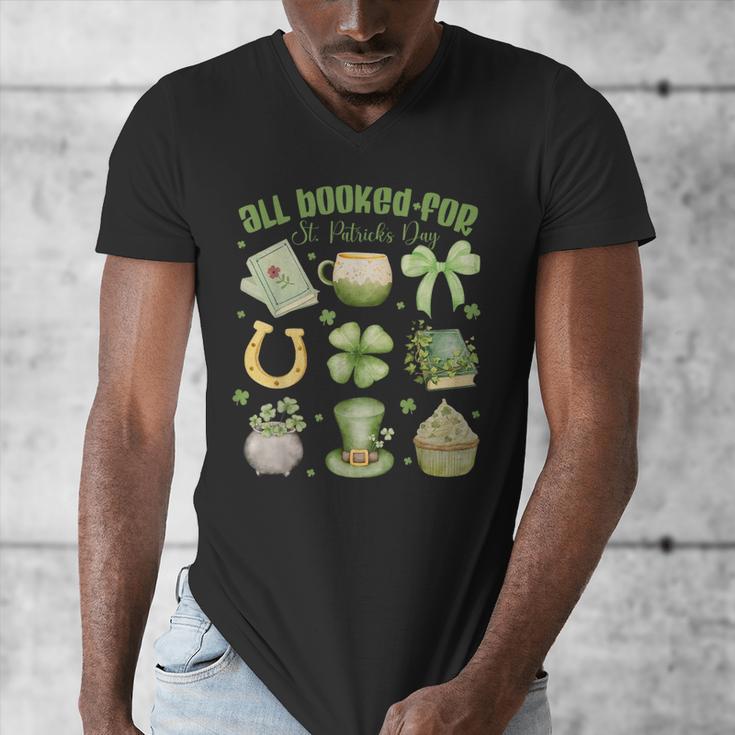 ALL Booked For St Patricks Day Bookish Leprechaun Bookworm Men's V-Neck T-Shirt ALL Booked For St Patricks Day Bookish Leprechaun Bookworm Men's V-Neck T-Shirt