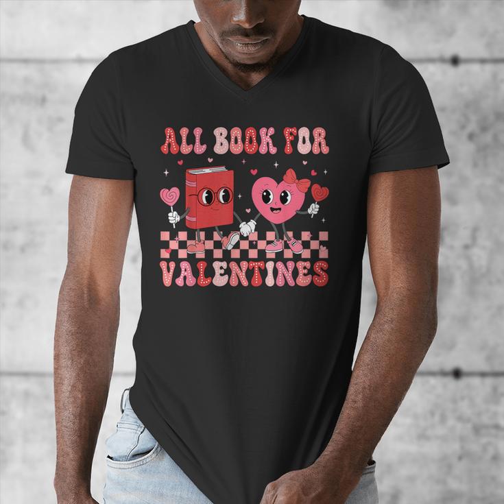 All Booked For Valentine Book Librarian Teacher Women Kids Men's V-Neck T-Shirt