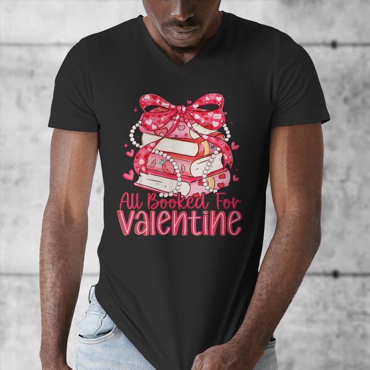 All Booked For Valentine Book Lovers Teacher Girl Women Kid Men's V-Neck T-Shirt