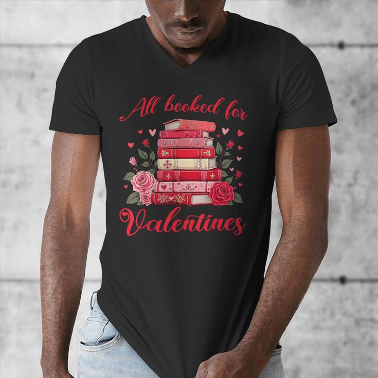 All Booked For Valentines Librarian Book Lover Teacher Men's V-Neck T-Shirt All Booked For Valentines Librarian Book Lover Teacher Men's V-Neck T-Shirt