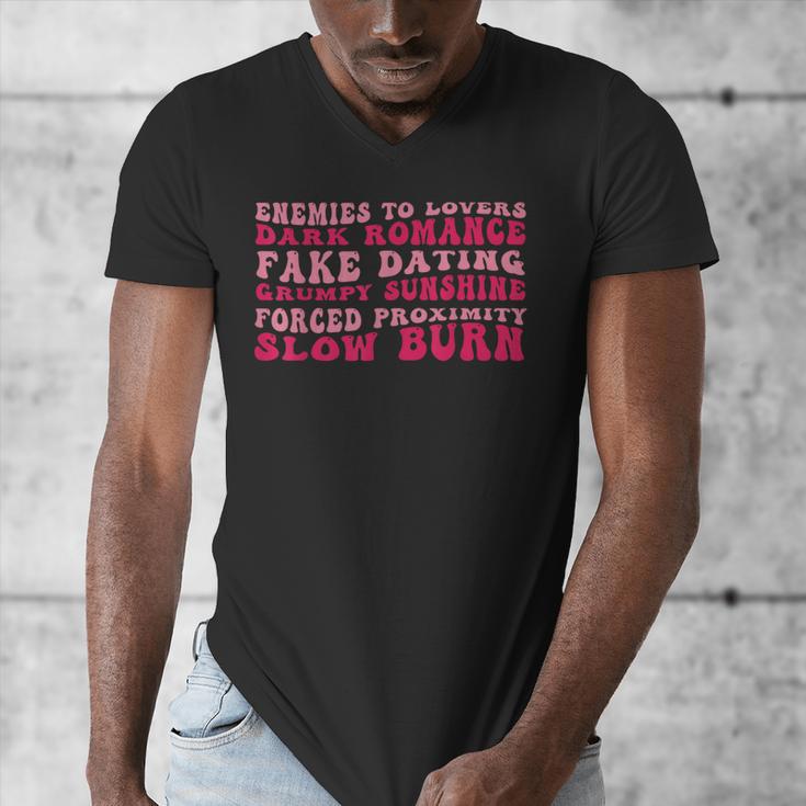 Bookish Romance Tropes Book Club Reader Spicy Book Lover Men's V-Neck T-Shirt Bookish Romance Tropes Book Club Reader Spicy Book Lover Men's V-Neck T-Shirt