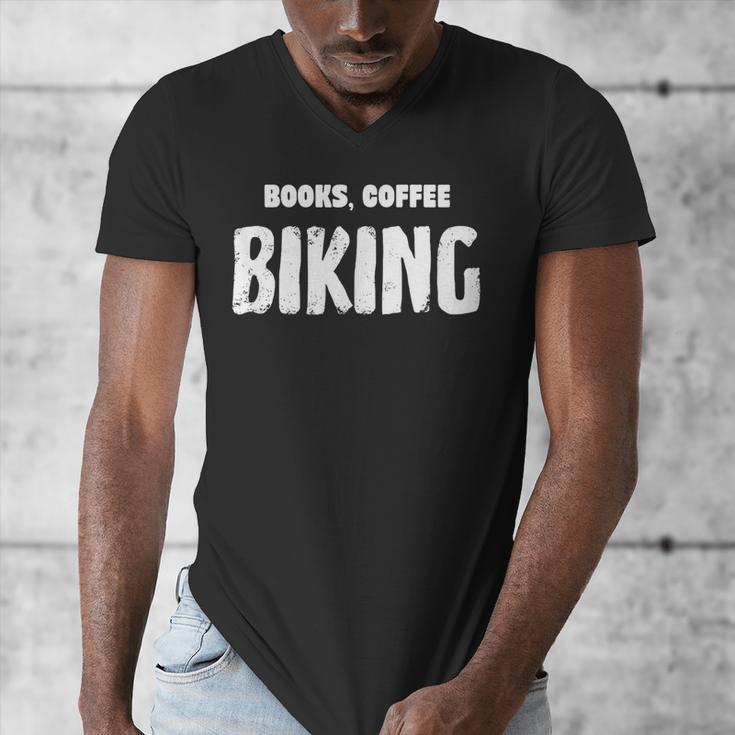 Books Coffee Biking Men's V-Neck T-Shirt