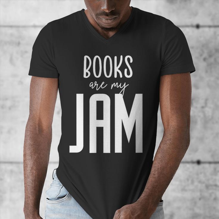 Books Are My Jam Graphic For Introverts Men's V-Neck T-Shirt