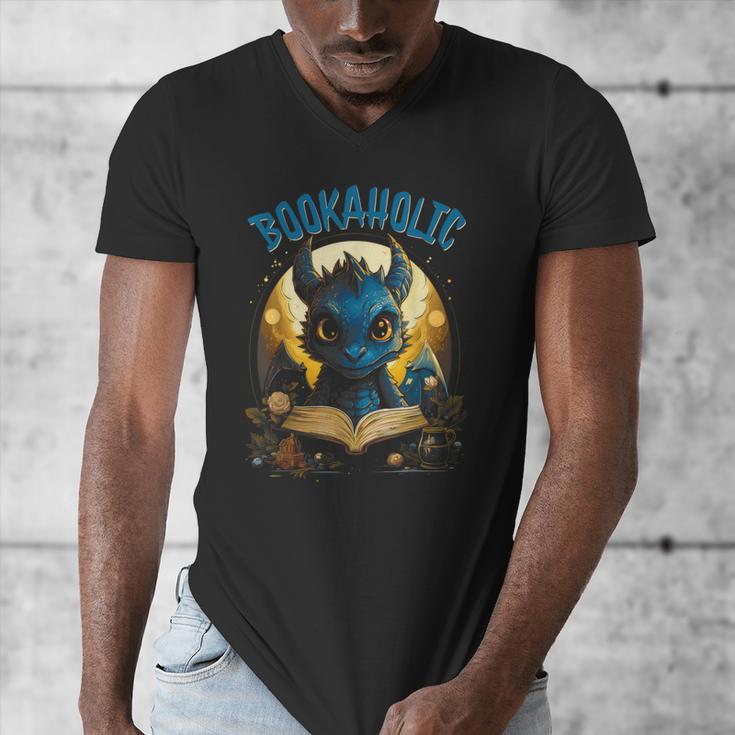Books Quote Bookaholic Dragon Bookish Reading Men's V-Neck T-Shirt Books Quote Bookaholic Dragon Bookish Reading Men's V-Neck T-Shirt
