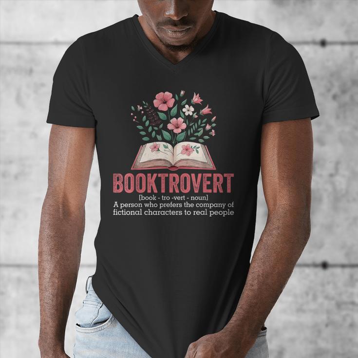 Booktrovert Book Lover Bookworm Reading Books Librarian Men's V-Neck T-Shirt