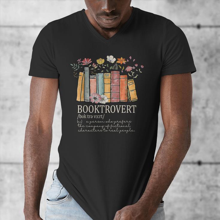 Booktrovert Cozy Book Lover Book Nerd Literary Humor Men's V-Neck T-Shirt