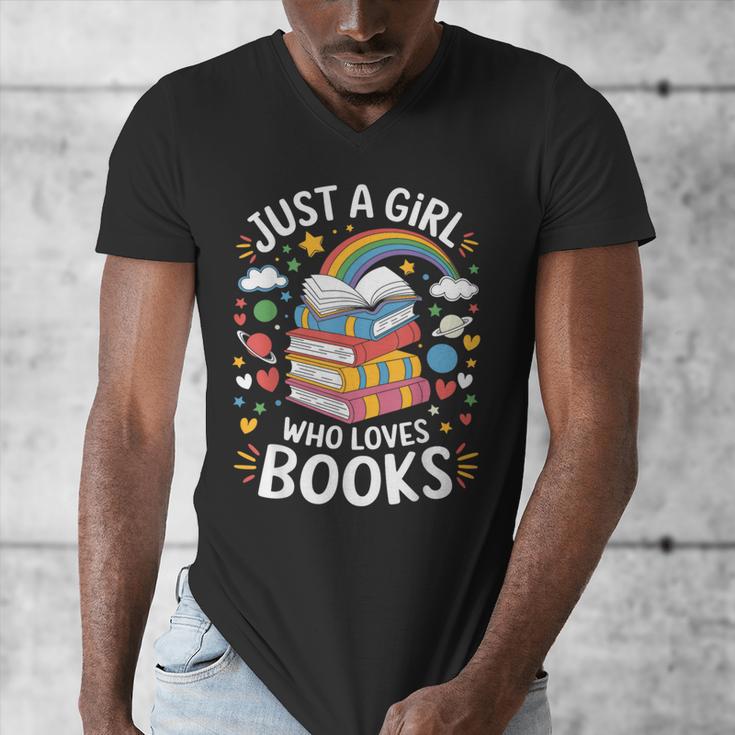 Bookworm Just A Girl Who Loves Books Men's V-Neck T-Shirt