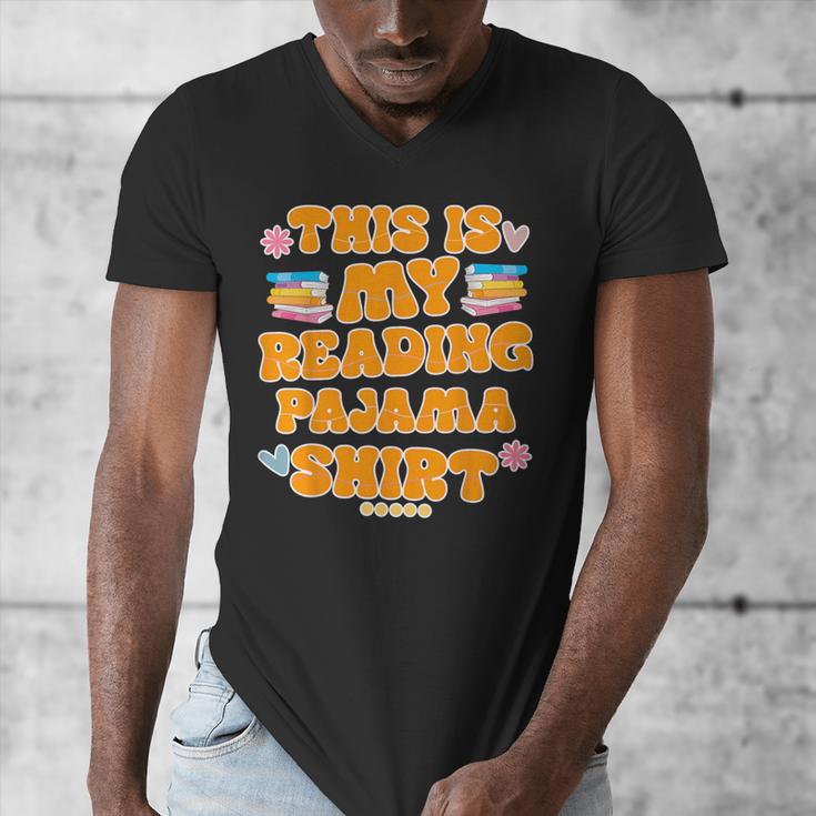 Bookworm This Is My Reading Pajama Book And Pajama Men's V-Neck T-Shirt Bookworm This Is My Reading Pajama Book And Pajama Men's V-Neck T-Shirt