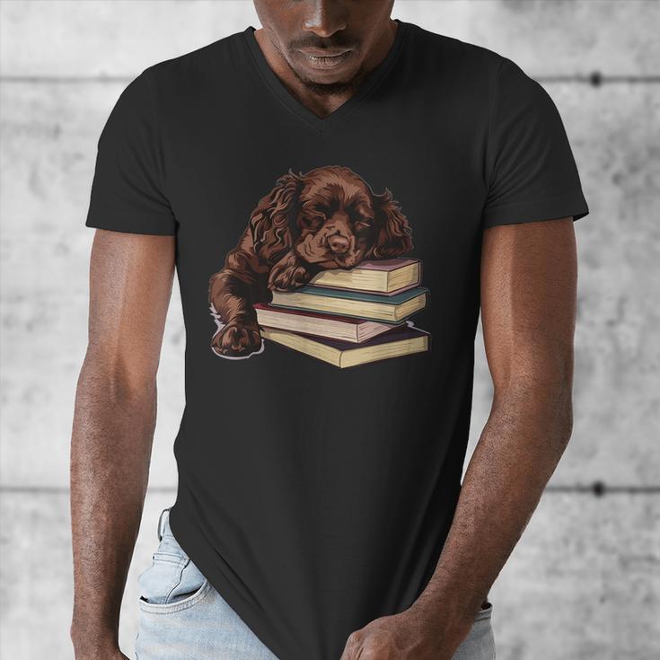 Boykin Spaniel Books Dog Breed Graphic Men's V-Neck T-Shirt