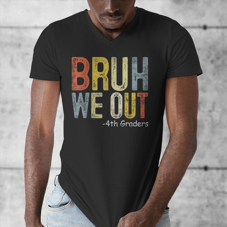 Bruh We Out 4th Graders Fourth Grade Graduation Class 2024 Men's V-Neck T-Shirt