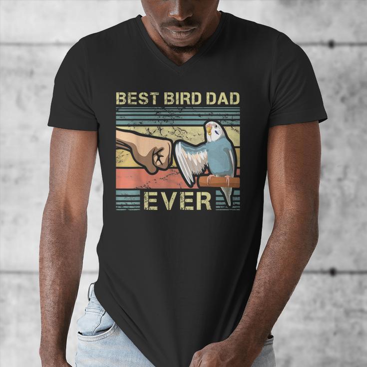 Budgie Dad Bird Lover Father Animal Enthusiast Bird Guy Men's V-Neck T-Shirt