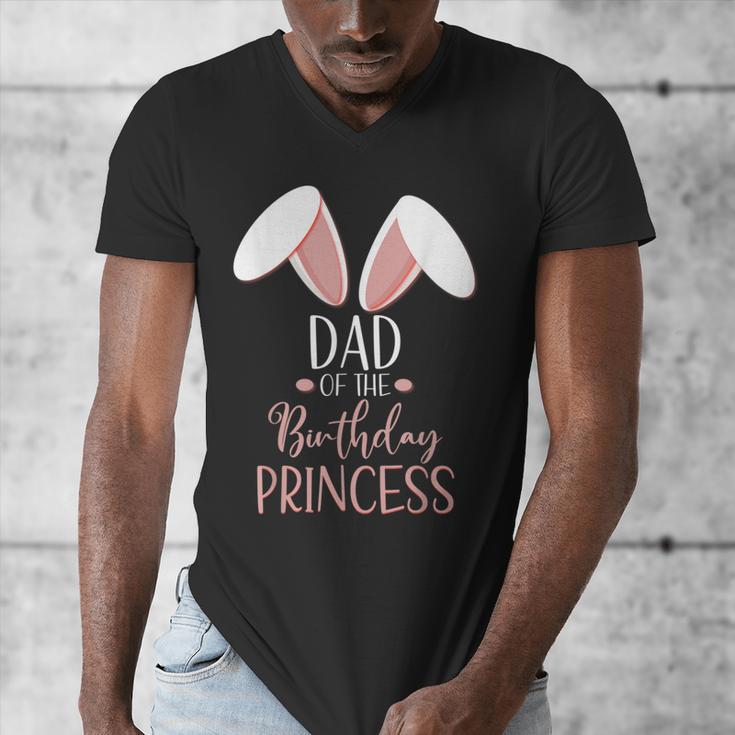 Bunny Dad Of The Birthday Princess Matching Family Men's V-Neck T-Shirt