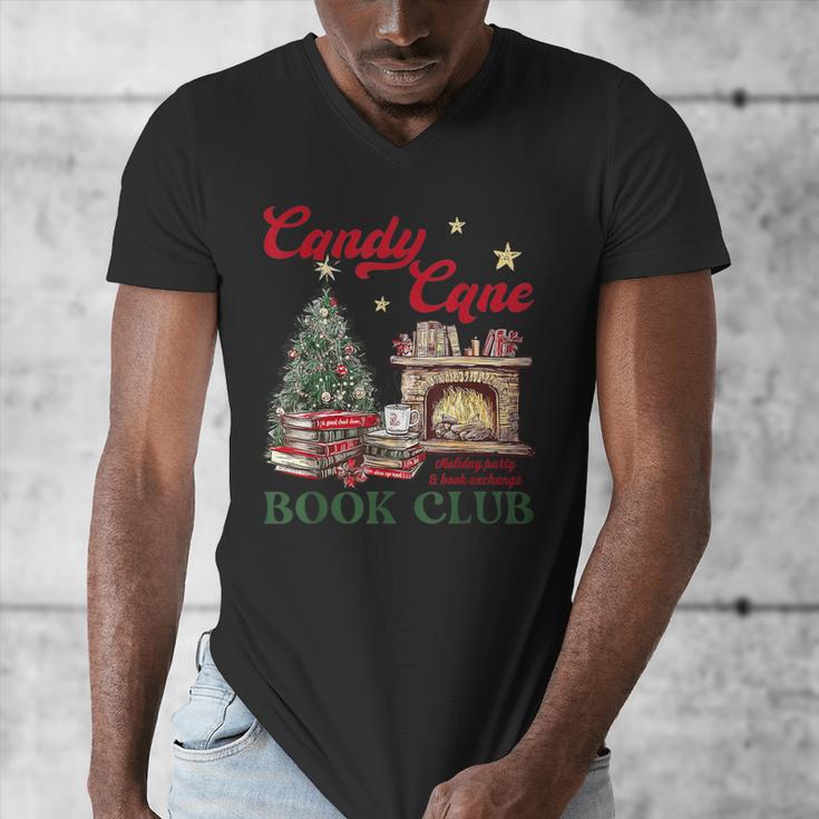 Candy Cane Book Club Holiday Party & Book Exchange Men's V-Neck T-Shirt Candy Cane Book Club Holiday Party & Book Exchange Men's V-Neck T-Shirt