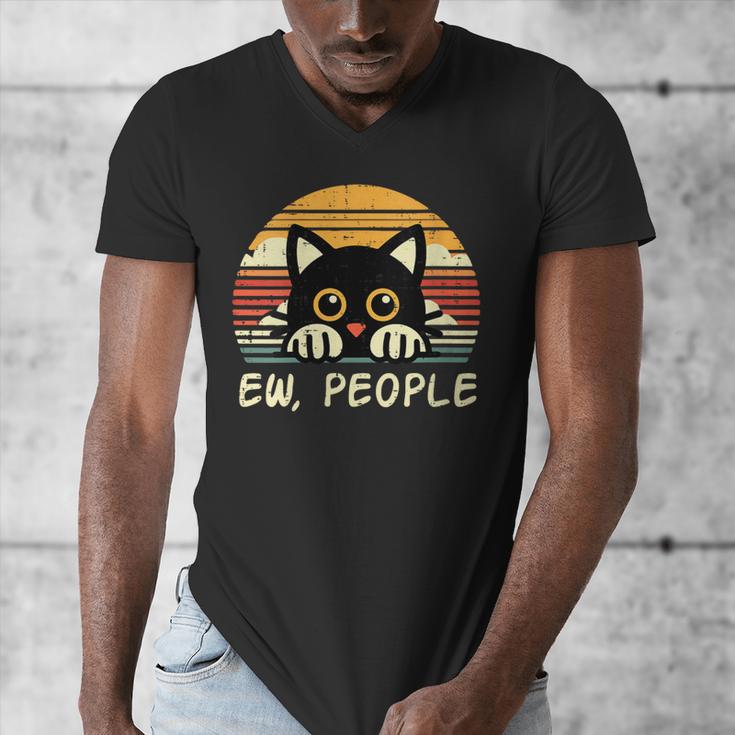 Cat Eww People Introvert Meme Women Men Kids Men's V-Neck T-Shirt
