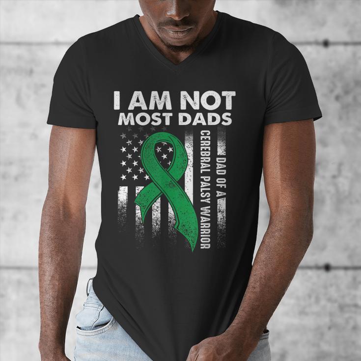 Cerebral Palsy CP Awareness Most Dads Warrior Survivor DA1 Men's V-Neck T-Shirt