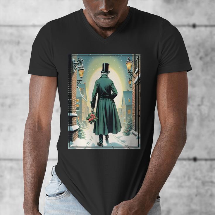 Charles Dickens Christmas Classic Book Ebeneezer Scrooge -Adults Kids Small Short Sleeve T-Shirt Men's V-Neck T-Shirt Charles Dickens Christmas Classic Book Ebeneezer Scrooge -Adults Kids Small Short Sleeve T-Shirt Men's V-Neck T-Shirt