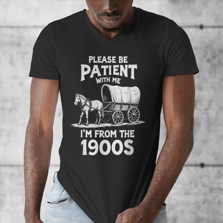 Charming Slow Life Please Be Patient I'm From The 1900s Men's V-Neck T-Shirt Charming Slow Life Please Be Patient I'm From The 1900s Men's V-Neck T-Shirt
