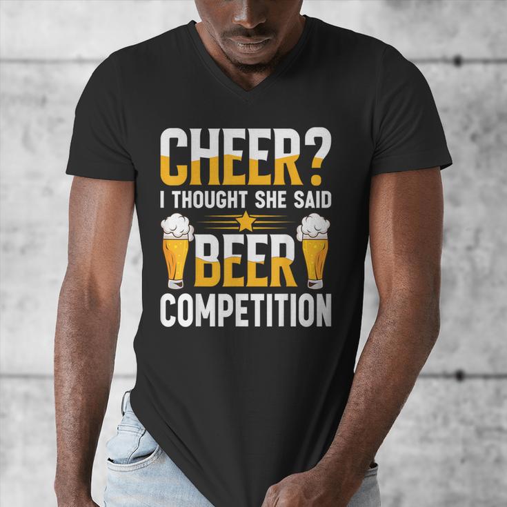 Cheer Dad Cheerleader I Thought She Said Beer Competition Men's V-Neck T-Shirt