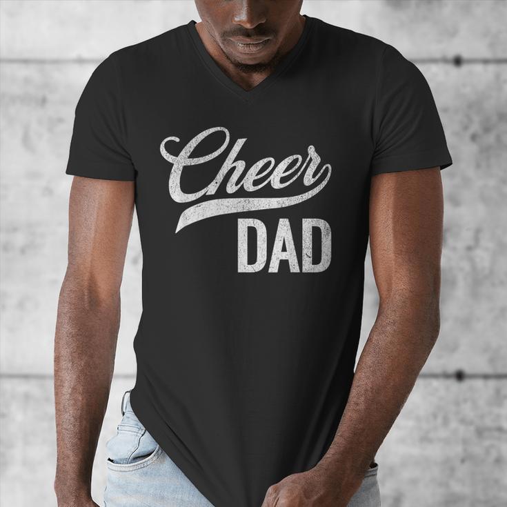 Cheer Dad Green Cheerleading Matching Parents Men's V-Neck T-Shirt