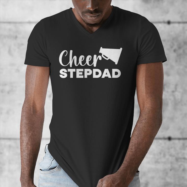 Cheer Stepdad Cheerleading Step Dad Cheerleader Stepfather Men's V-Neck T-Shirt