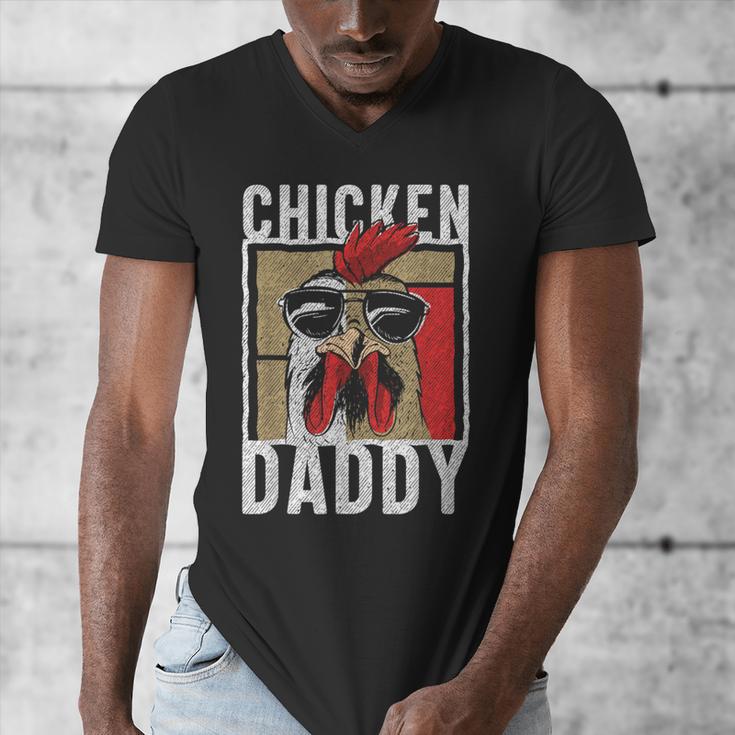 Chicken Daddy a Fun For Every Rooster In The Basket Men's V-Neck T-Shirt