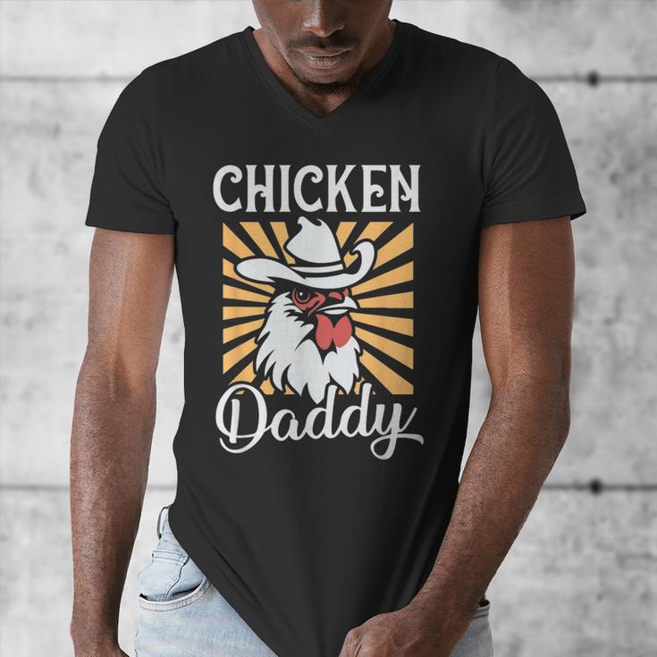 Chicken Daddy Vintage Poultry Farmer Fathers Day Men's V-Neck T-Shirt