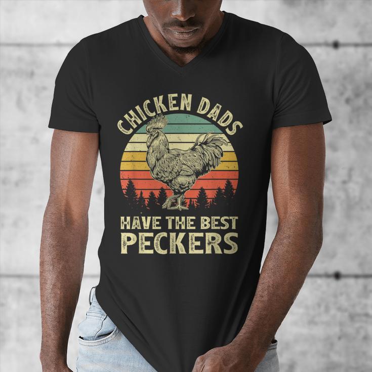 Chicken Dads Have The Best Peckers Vintage Apparel Men's V-Neck T-Shirt Chicken Dads Have The Best Peckers Vintage Apparel Men's V-Neck T-Shirt