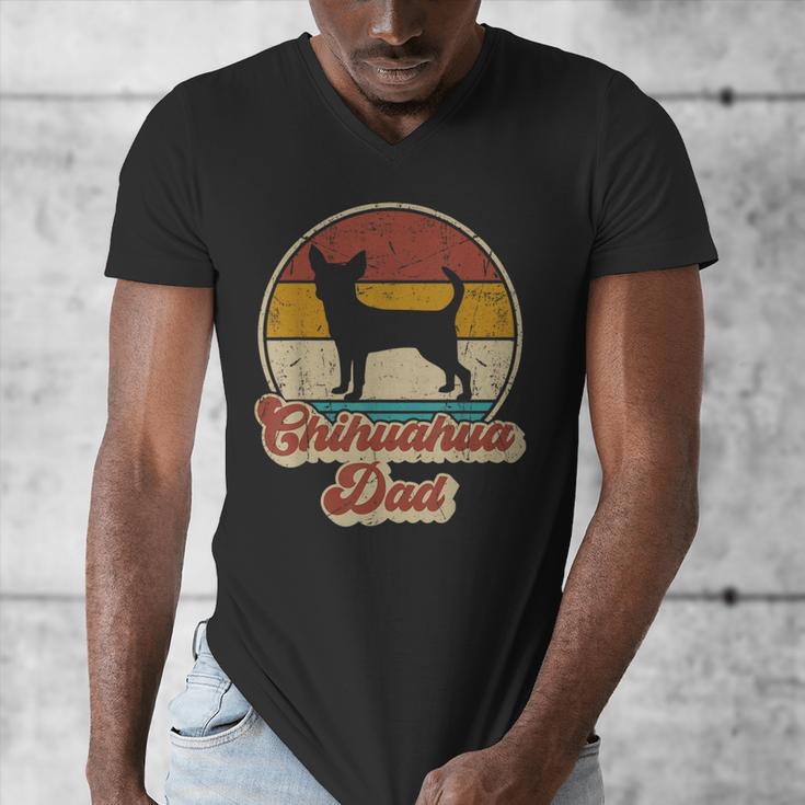 Chihuahua Dad Dog Lover Men Chihuahua Dog Vintage Men's V-Neck T-Shirt Chihuahua Dad Dog Lover Men Chihuahua Dog Vintage Men's V-Neck T-Shirt