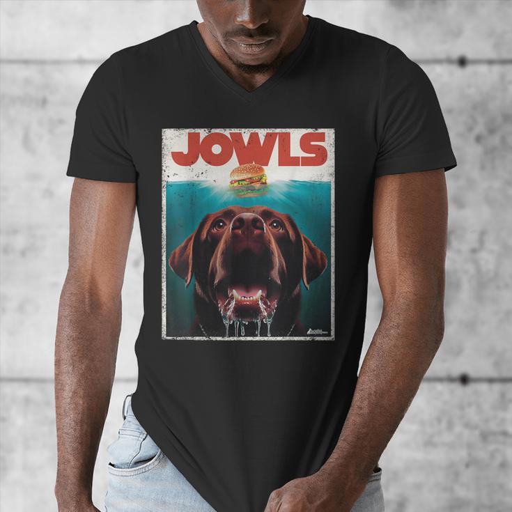 Chocolate Lab Jowls Labrador Retriever Dog Mom Dad Men's V-Neck T-Shirt Chocolate Lab Jowls Labrador Retriever Dog Mom Dad Men's V-Neck T-Shirt
