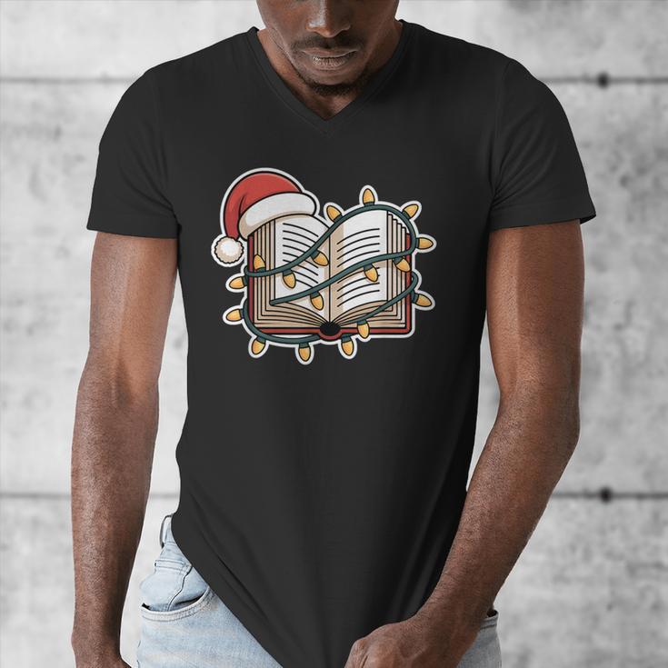 Christmas Book Festive Holiday Xmas Men's V-Neck T-Shirt Christmas Book Festive Holiday Xmas Men's V-Neck T-Shirt