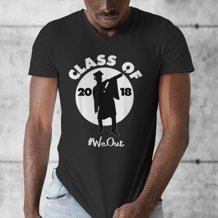 Class Of 2018 Dabbing Graduations Shirt-High School Grad Tee Men's V-Neck T-Shirt