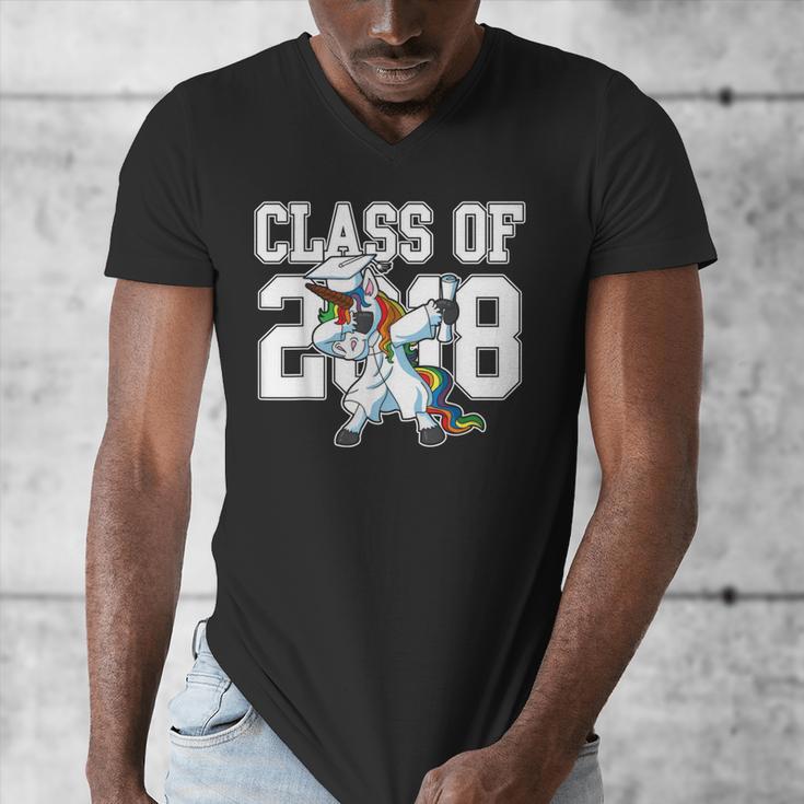 Class Of 2018 Dabbing Unicorn Graduation Shirt Men's V-Neck T-Shirt