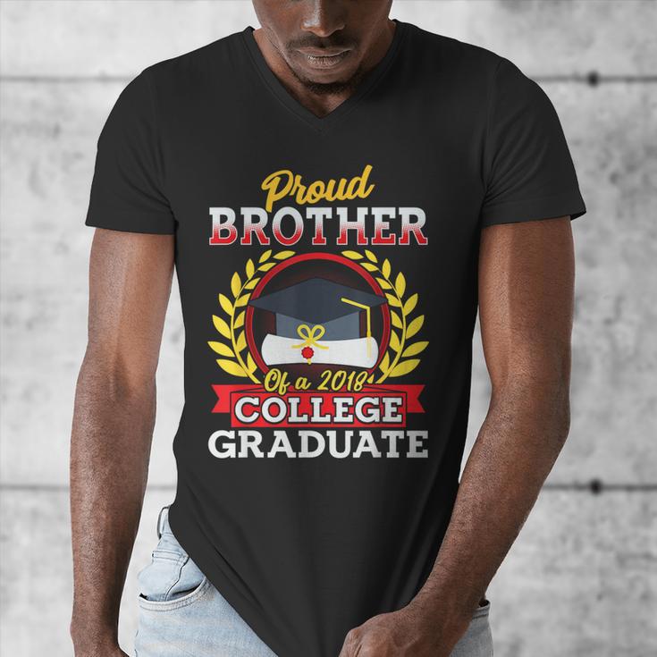 Class Of 2018 Graduation Tshirt For Brother Of Graduate Men's V-Neck T-Shirt