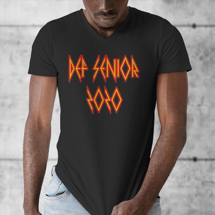 Class Of 2020 Senior 80s And 90s Rock Style Graduation Men's V-Neck T-Shirt