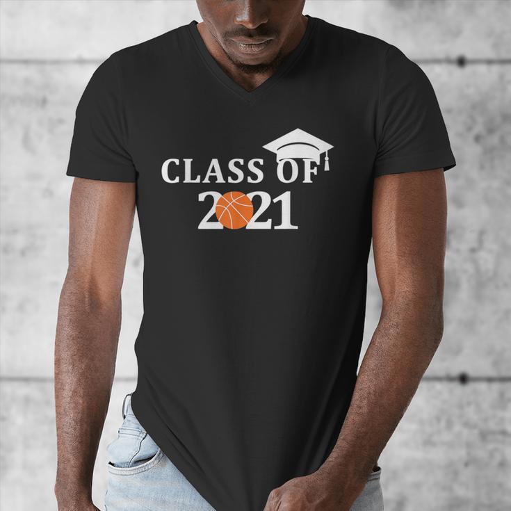 Class Of 2021 Graduation Him Her Basketball Pullover Men's V-Neck T-Shirt