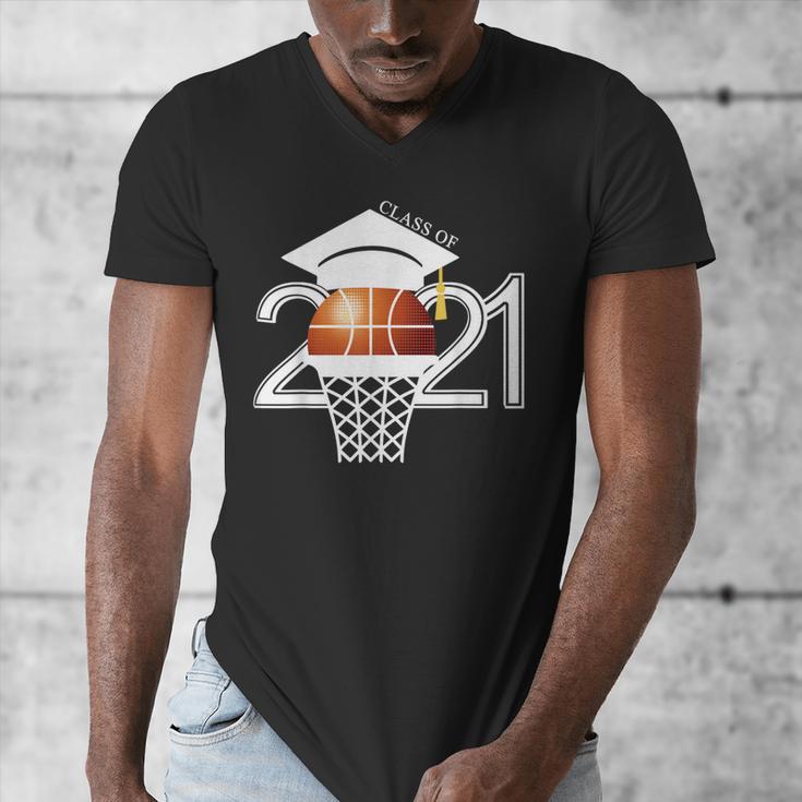 Class 2021 Graduation Senior Basketball Player Men's V-Neck T-Shirt