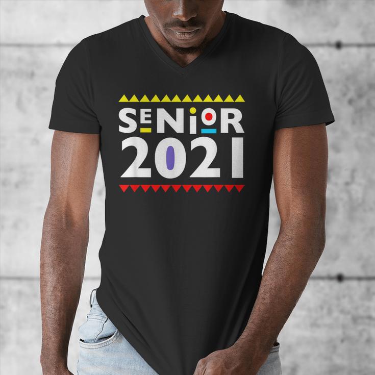 Class Of 2021 Senior Year 90's TV Style Graduation For Grad Men's V-Neck T-Shirt