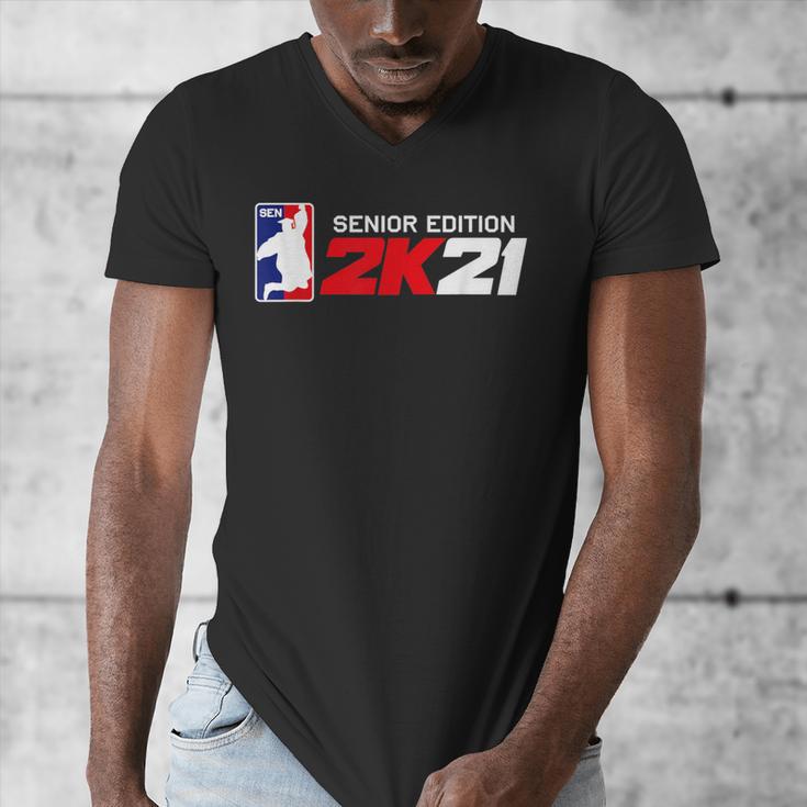 Class Of 2021 Senior Year Gamer Style Graduation For Grad Men's V-Neck T-Shirt