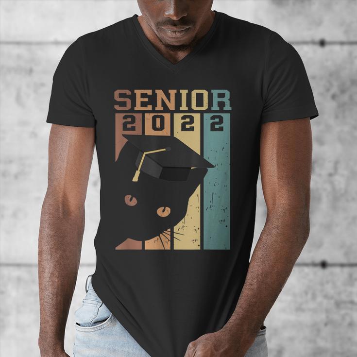 Class Of 2022 Graduation Cat Seniors Grad Men's V-Neck T-Shirt