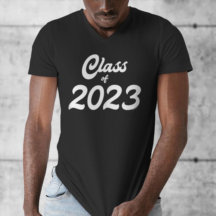 Class Of 2023 Graduation School Spirit Her Senior Script Men's V-Neck T-Shirt