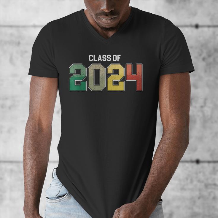Class Of 2024 College High School Graduation Men's V-Neck T-Shirt