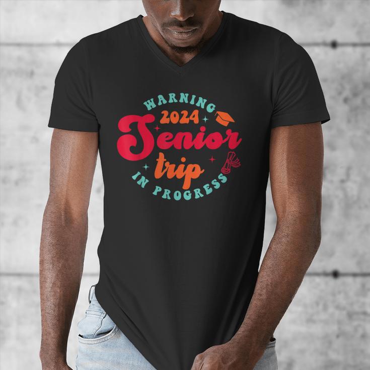 Class Of 2024 Senior Trip In Progress Graduation Trip Men's V-Neck T-Shirt