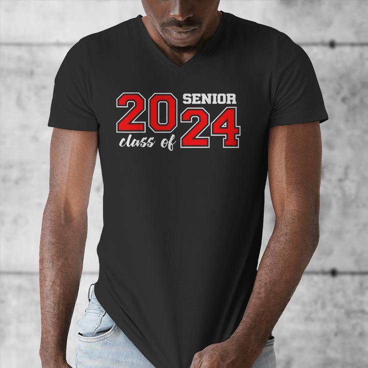 Class Of 2024 Senior Year Boys Girls School Graduation Men's V-Neck T-Shirt