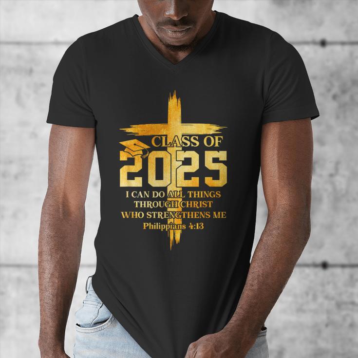 Class Of 2025 Christian Graduation Senior Graduate Men Women Men's V-Neck T-Shirt