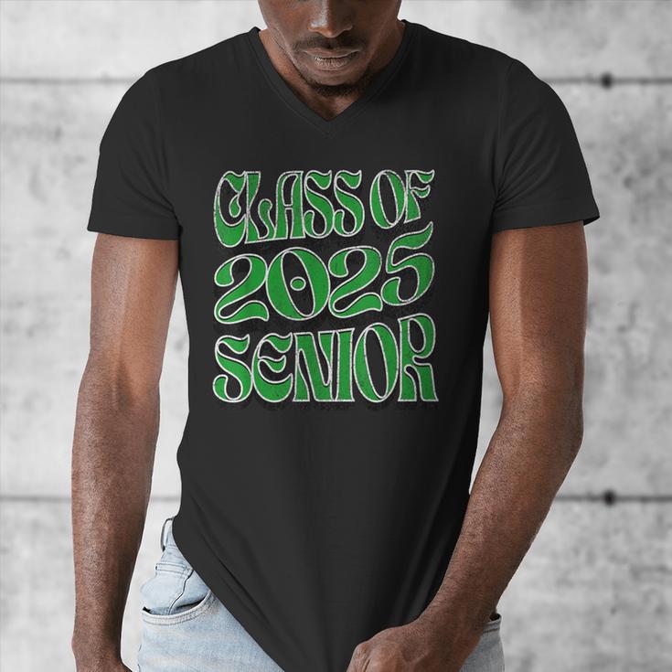Class Of 2025 Senior Green Student Graduation Men's V-Neck T-Shirt