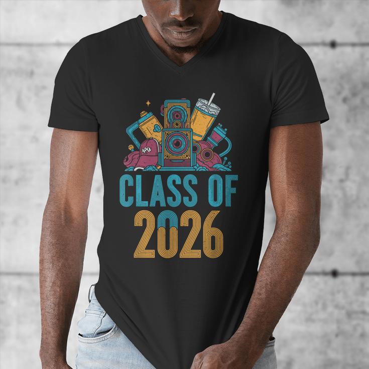 Class Of 2026 Retro Graduation Memory Nostalgia For Seniors Men's V-Neck T-Shirt
