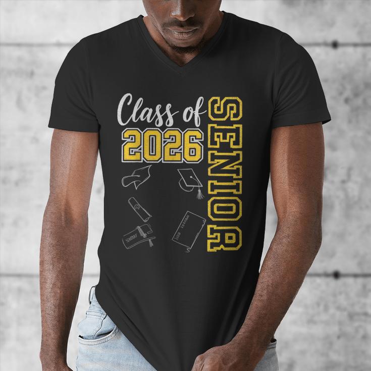 Class Of 2026 Senior 26 High School Graduation -Gold Men's V-Neck T-Shirt