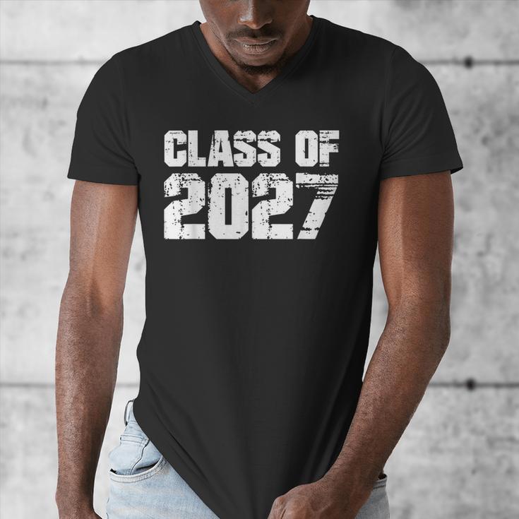 Class Of 2027 High School College Graduation Reunion T-Shirt Men's V-Neck T-Shirt